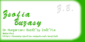 zsofia buzasy business card